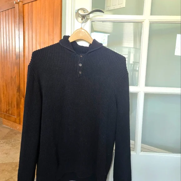 Brixton Black Sweater Jacquard Knit